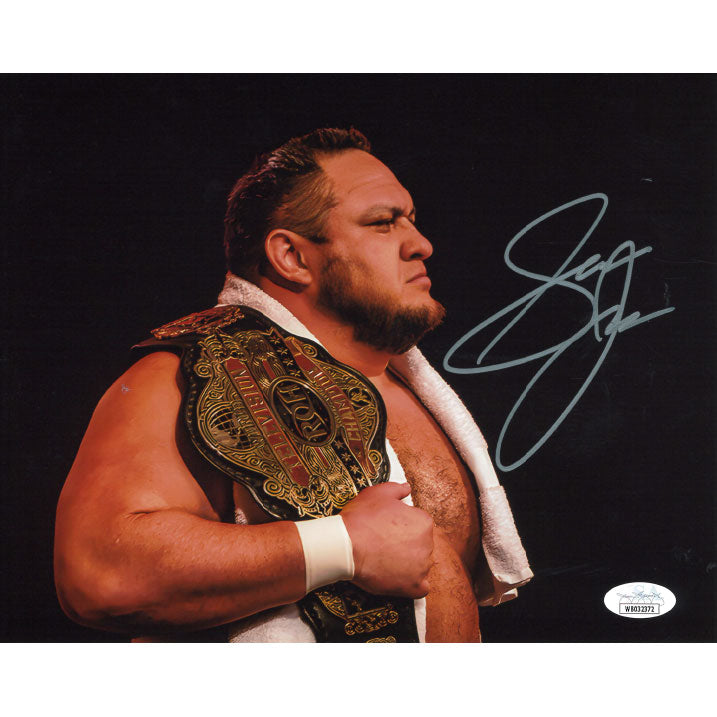 Samoa Joe Over Shoulder 8 x 10 Promo - JSA AUTOGRAPHED