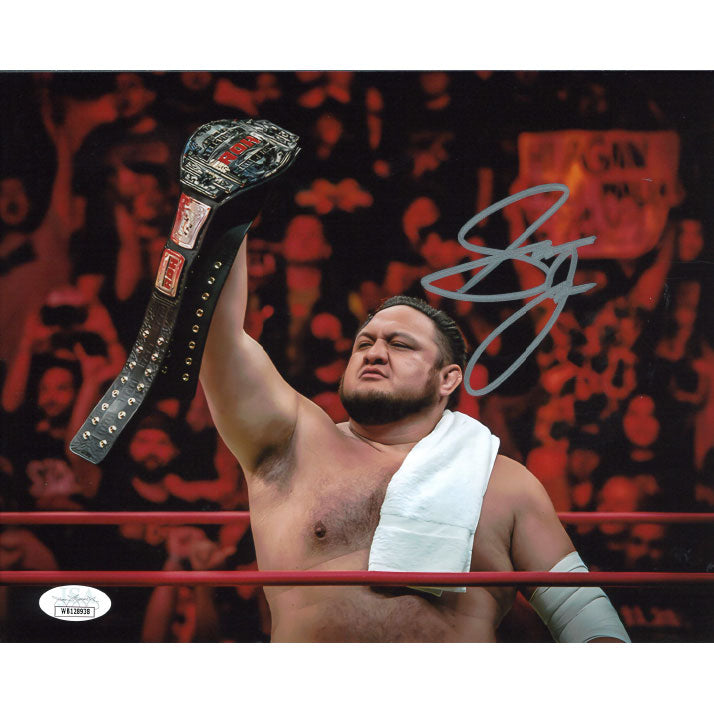Samoa Joe ROH TV Title Red Ropes 8 x 10 Promo - JSA AUTOGRAPHED