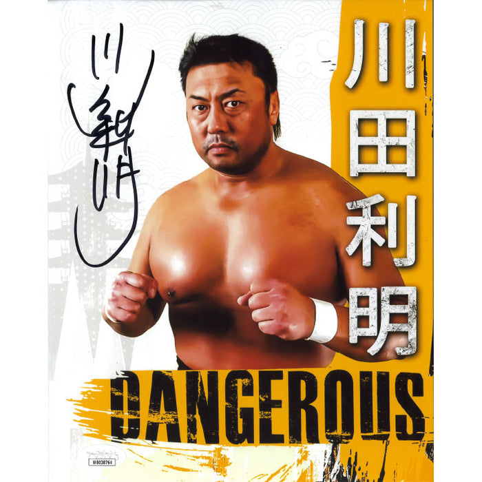 Toshiaki Kawada Dangerous K 8 x 10 Promo - JSA AUTOGRAPHED