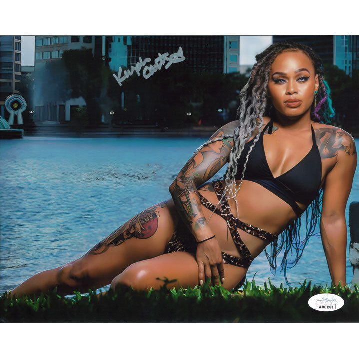 Kayden Carter On Grass 8 x 10 Promo - JSA AUTOGRAPHED