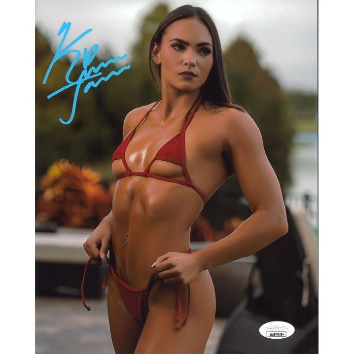 Kiana James Red Bikini 8 x 10 Promo - JSA AUTOGRAPHED