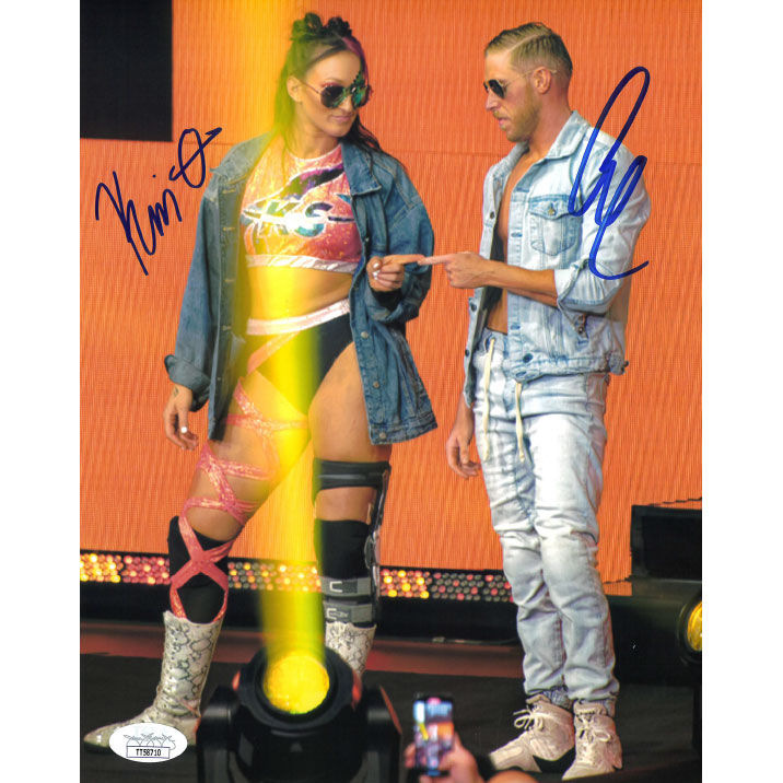 Kris Statlander & Orange Cassidy Boop Touch 8 x 10 Promo - JSA DUAL AUTOGRAPHED