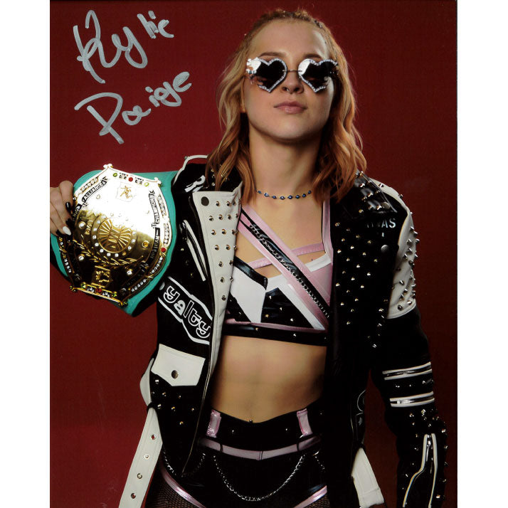Kylie Paige Belt on Shoulder 8 x 10 Promo - AUTOGRAPHED