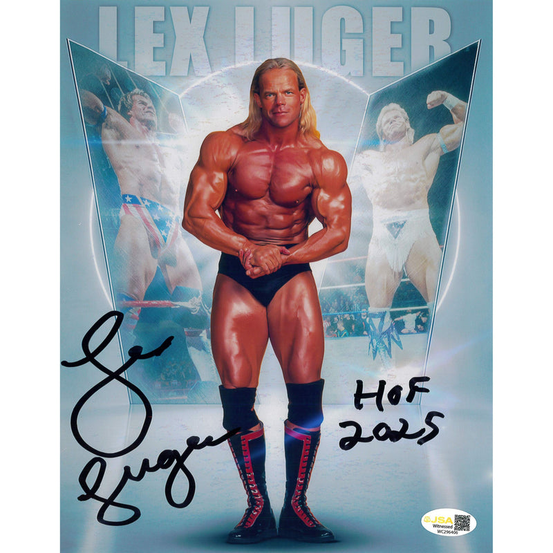 Lex Luger AsylumGFX Metallic 8x10 Promo - JSA AUTOGRAPHED