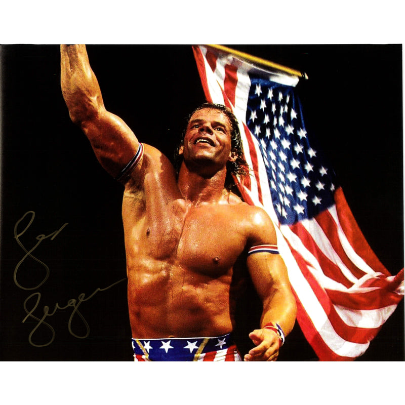 Lex Luger Flag 11 x 14 Poster - AUTOGRAPHED