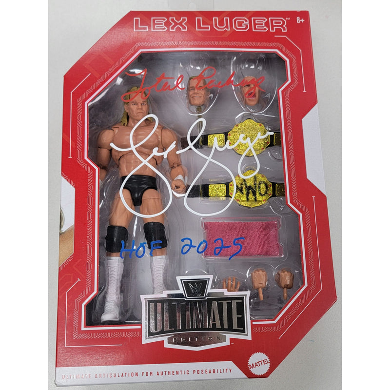 Lex Luger INSCRIBED WWE Ultimate Figure - JSA Autographed