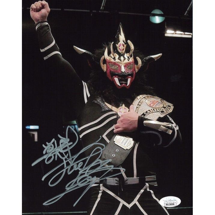 Jushin Liger CMLL Title 8 x 10 Promo - JSA AUTOGRAPHED