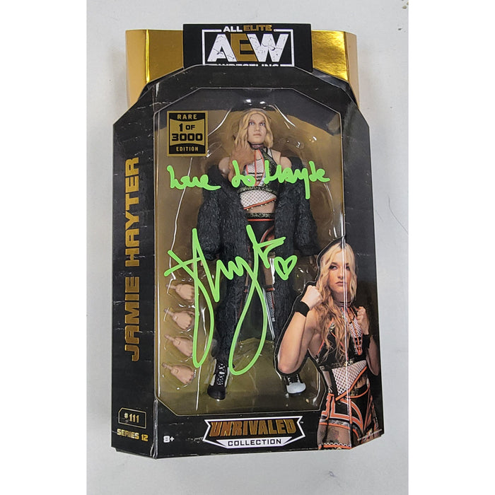 Jamie Hayter 1 of 3000  INSCRIBED AEW Unrivaled Figure - JSA Autographed