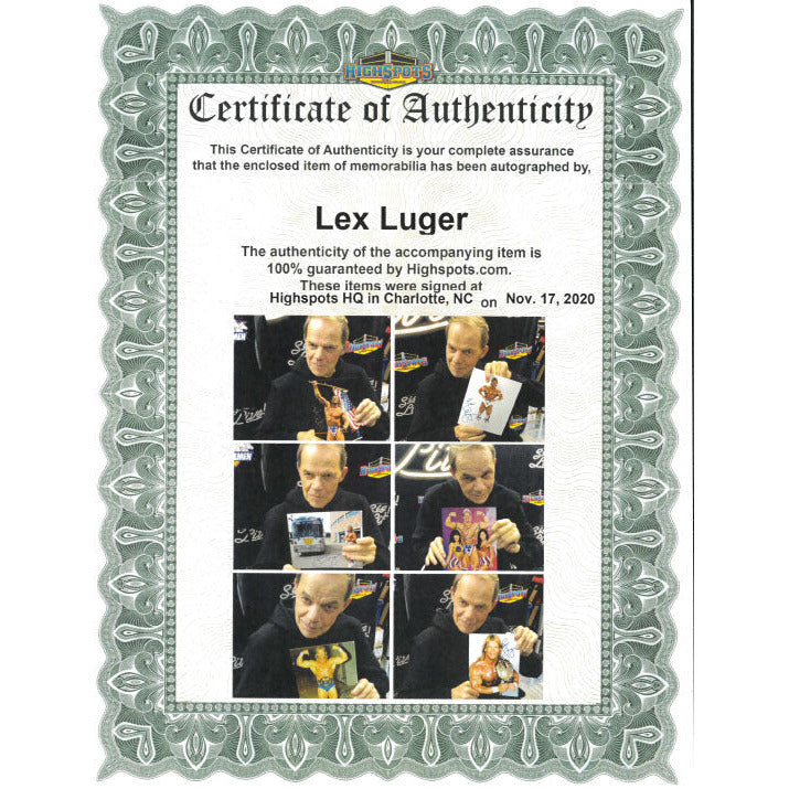 Lex Luger American Flag 8 x 10 Promo - AUTOGRAPHED