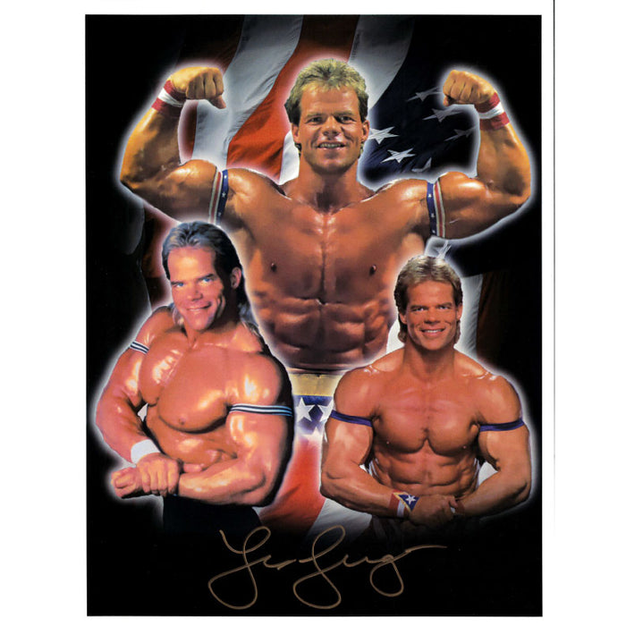 Lex Luger Collage 8.5 x 11 Promo - AUTOGRAPHED