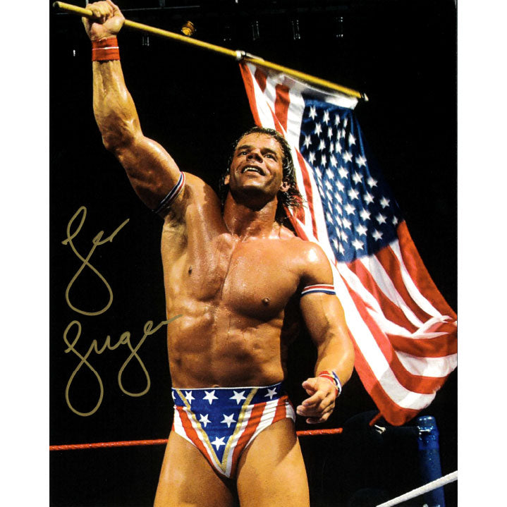 Lex Luger American Flag 8 x 10 Promo - AUTOGRAPHED