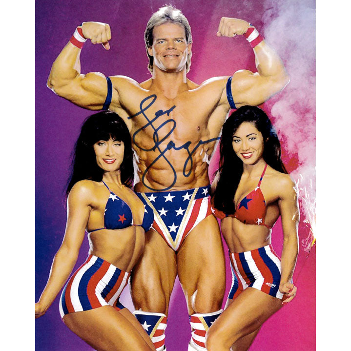 Lex Luger Purple BG 8 x 10 Promo - AUTOGRAPHED