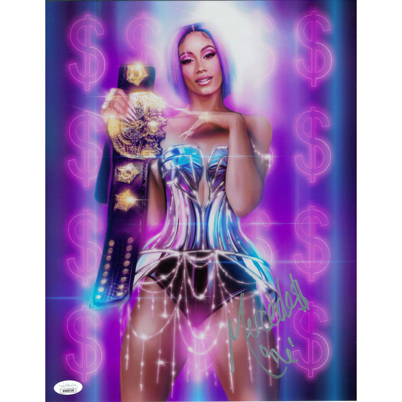 Mercedes Moné MelColemanArt Metallic 11 x 14 Poster - JSA AUTOGRAPHED