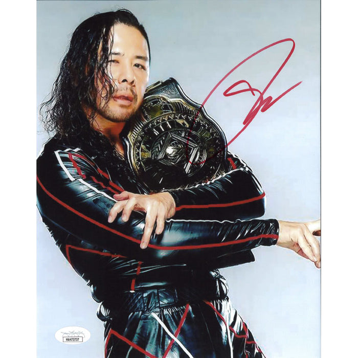 Shinsuke Nakamura 2019 IC Title 8 x 10 Promo - JSA AUTOGRAPHED