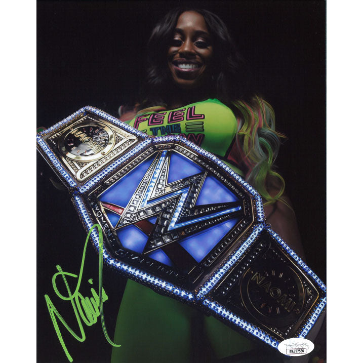 Naomi Glow Belt Smile 8 x 10 Promo - JSA AUTOGRAPHED