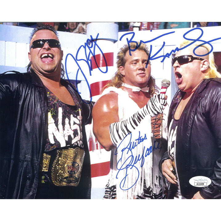 Nasty Boys & Brutus Beefcake Barber Shop 8 x 10 Promo - JSA TRIPLE AUTOGRAPHED
