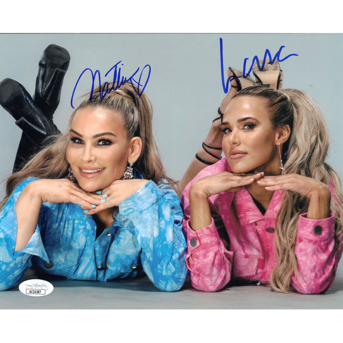 Natalya & Lana Laying Down 8 x 10 Promo - JSA DUAL AUTOGRAPHED