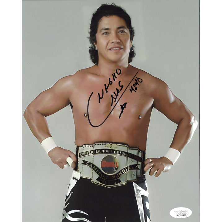 Negro Casas Title Pose 8 x 10 Promo - JSA AUTOGRAPHED