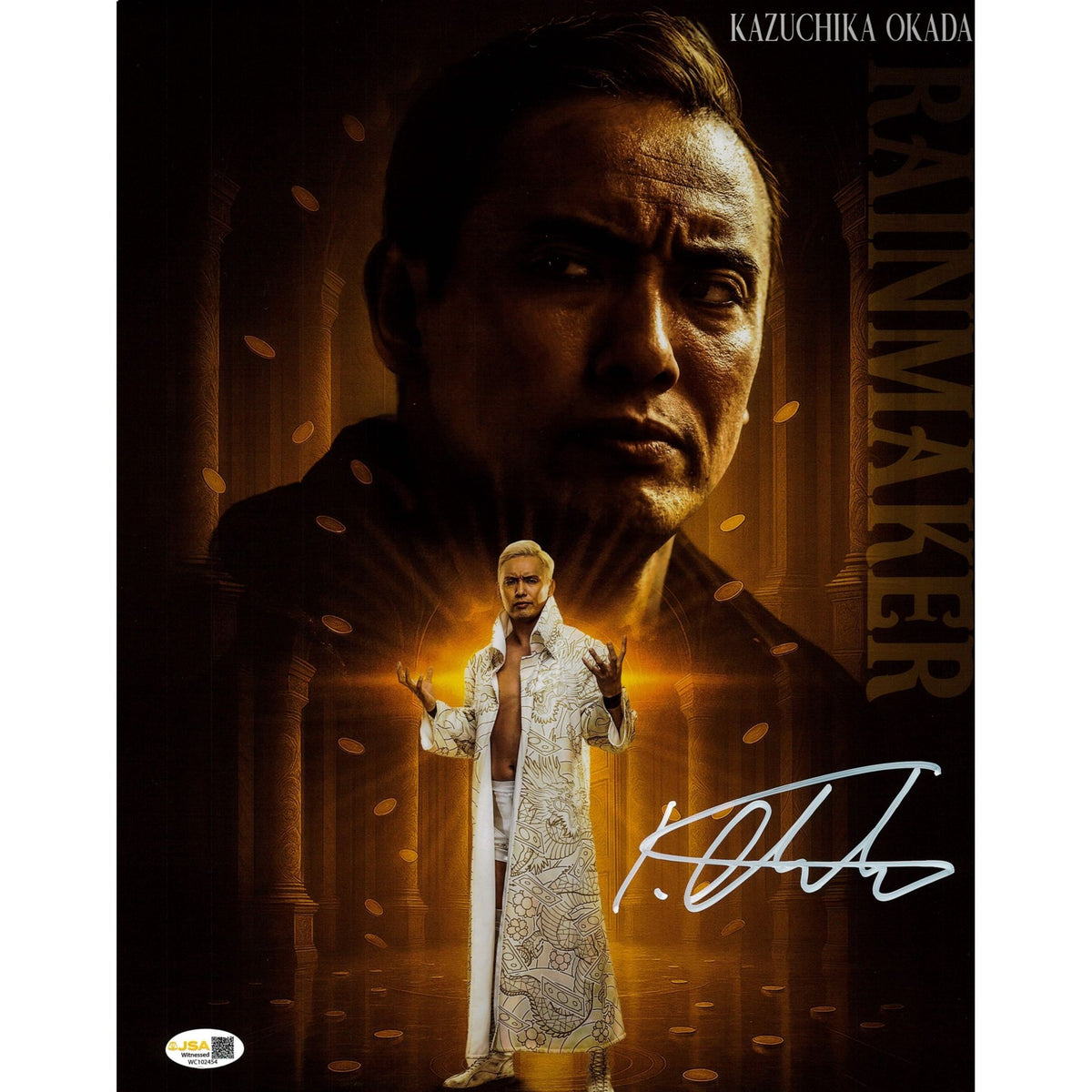 Kazuchika Okada 11x14 METALLIC AsylumGFX — Highspots.com Kazuchika Okada 11x14 METALLIC AsylumGFX — Highspots.com