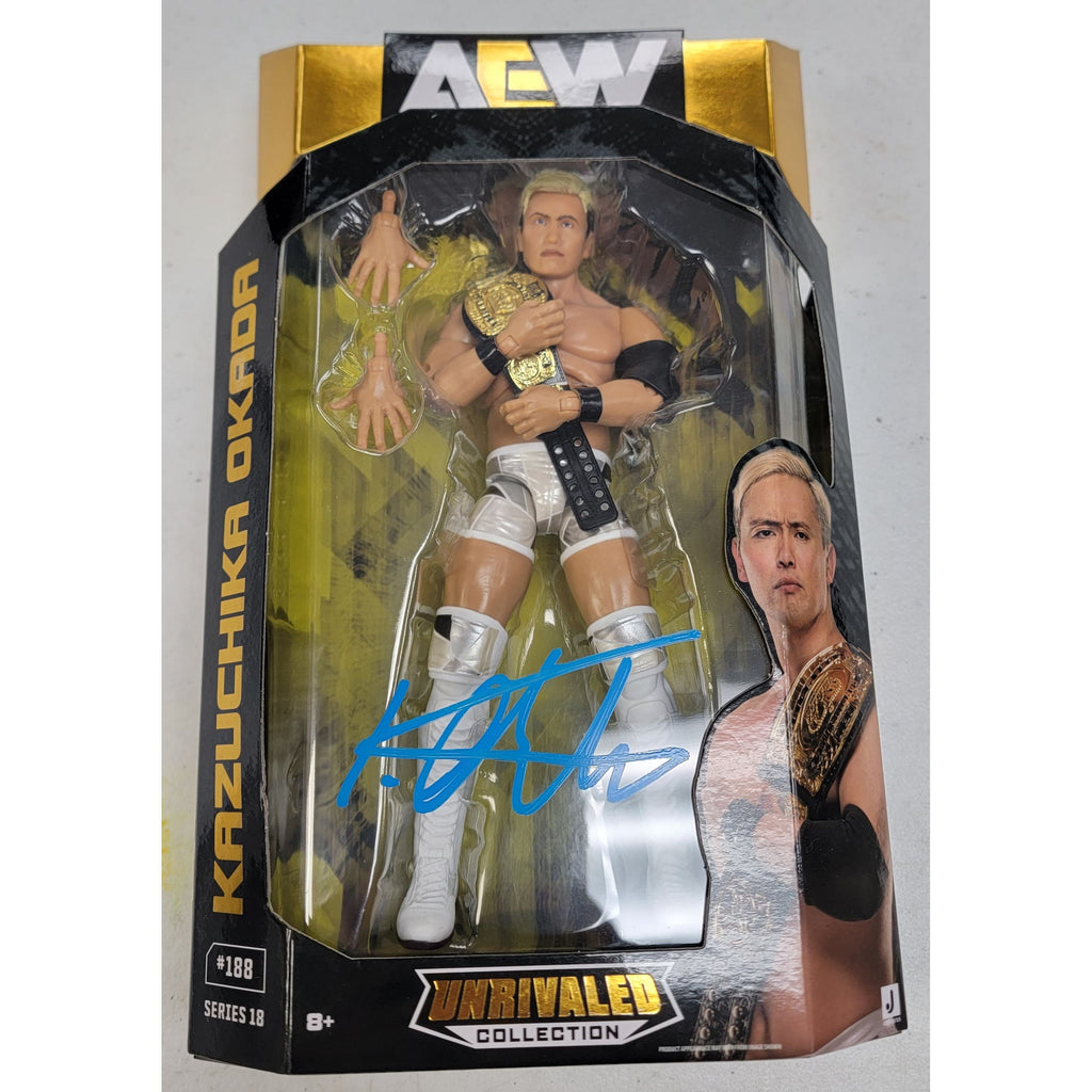 Kazuchika Okada AEW Unrivaled Figure - JSA Autographed — Highspots.com