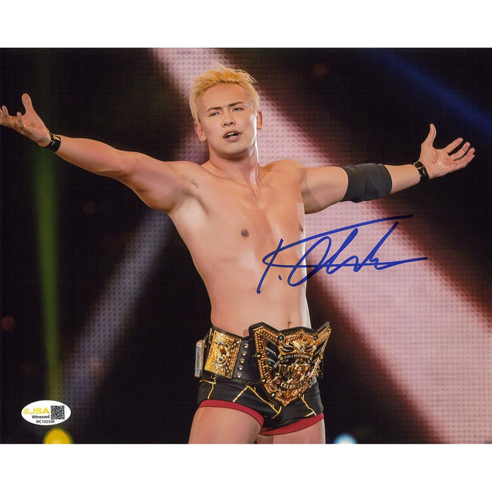 Kazuchika Okada Arms Open Entrance 8x10 & 11x14- JSA Autographed