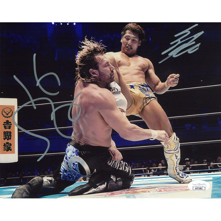 Kenny Omega vs Kota Ibushi Knee 8 x 10 Promo - JSA DUAL AUTOGRAPHED