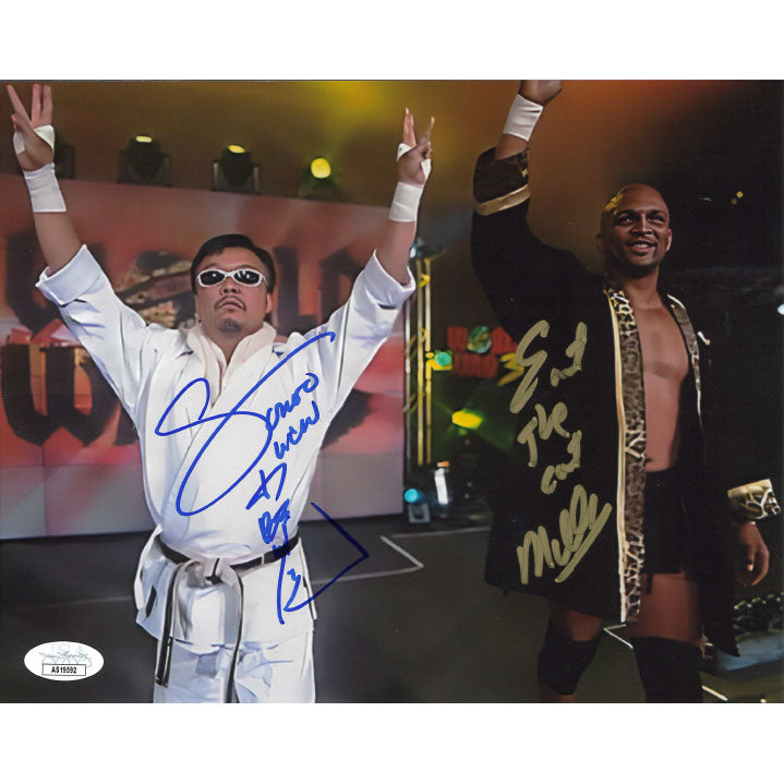 Sonny Onoo & Ernest Miller WW3 Entrance 8 x 10 Promo - JSA DUAL AUTOGRAPHED