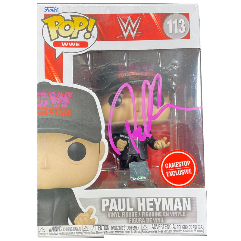 Paul Heyman Funko Pop # 113 Gamestop Exclusive Figure - JSA AUTOGRAPHED