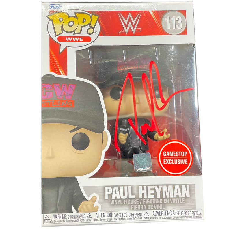 Paul Heyman Funko Pop # 113 Gamestop Exclusive Figure - JSA AUTOGRAPHED