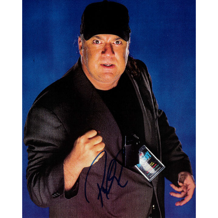 Paul Heyman Blue BG 8 x 10 Promo - AUTOGRAPHED