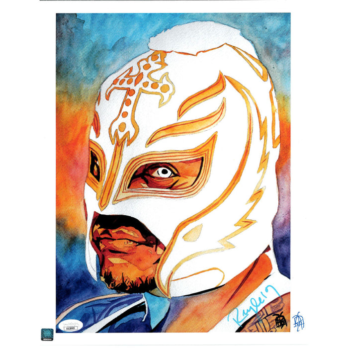 Rey Mysterio Lucha Glory Schamberger 11 x 14 Poster - JSA AUTOGRAPHED