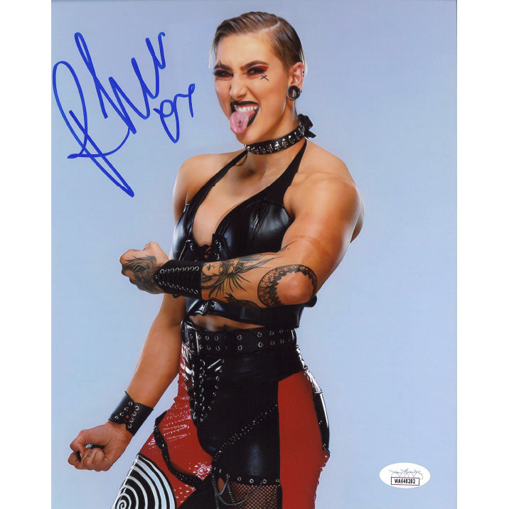 Rhea Ripley Red Pants 8 x 10 Promo - JSA AUTOGRAPHED