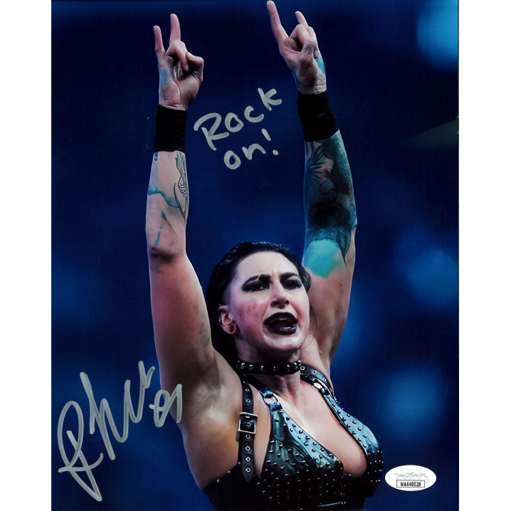 Rhea Ripley Rock On 8 x 10 Promo - JSA AUTOGRAPHED