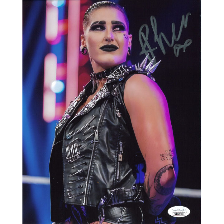 Rhea Ripley Smirking 8 x 10 Promo - JSA AUTOGRAPHED