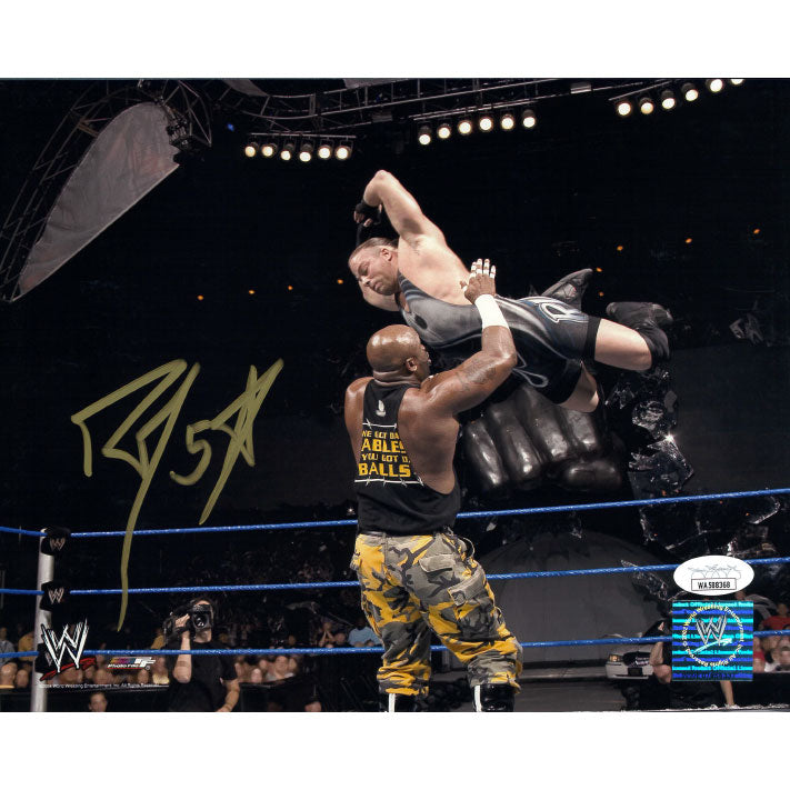 Rob Van Dam High Cross Body PF 8 x 10 Promo - JSA AUTOGRAPHED