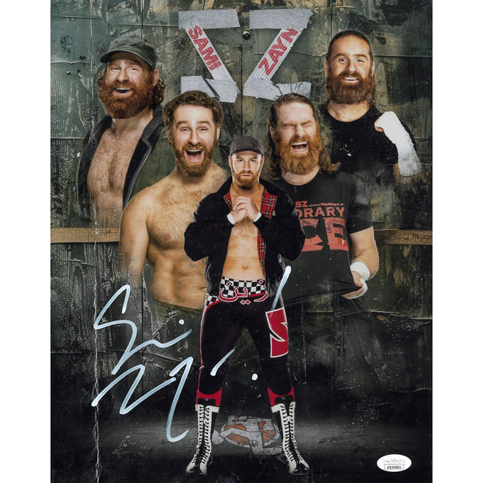 Sami Zayn AsylumGFX Collage METALLIC 11 x 14 Poster - JSA AUTOGRAPHED