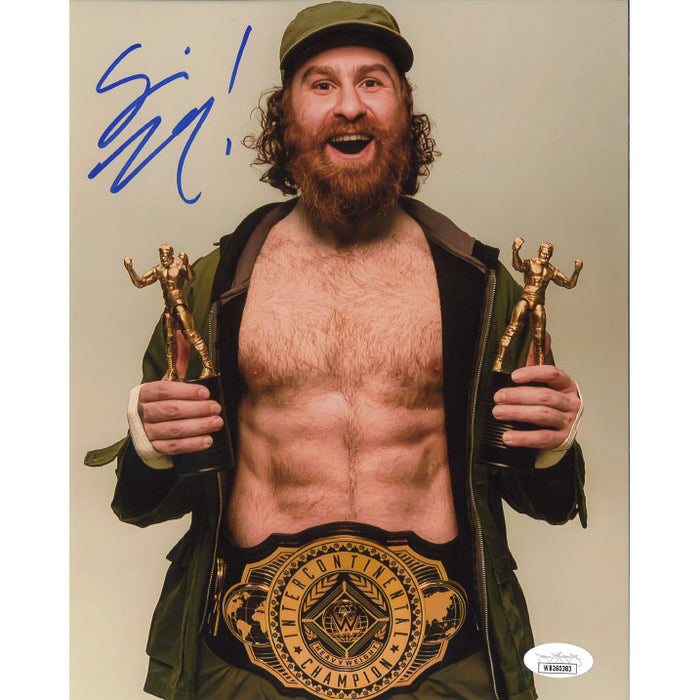 Sami Zayn Two Sami Awards & IC Title Winner 8 x 10 Promo - JSA AUTOGRAPHED