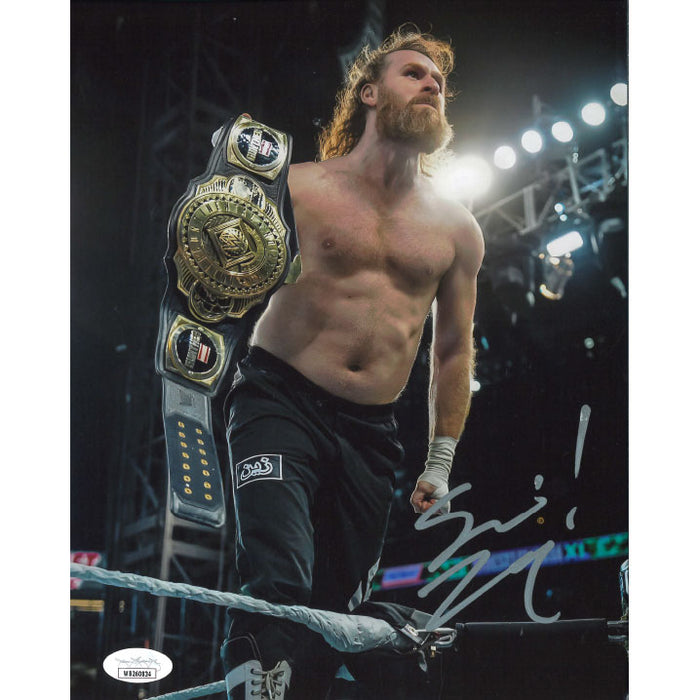 Sami Zayn Top Corner IC Title 8 x 10 Promo - JSA AUTOGRAPHED