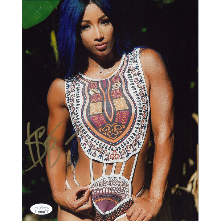 Sasha Banks Tribal Bikini 8 x 10 Promo JSA AUTOGRAPHED