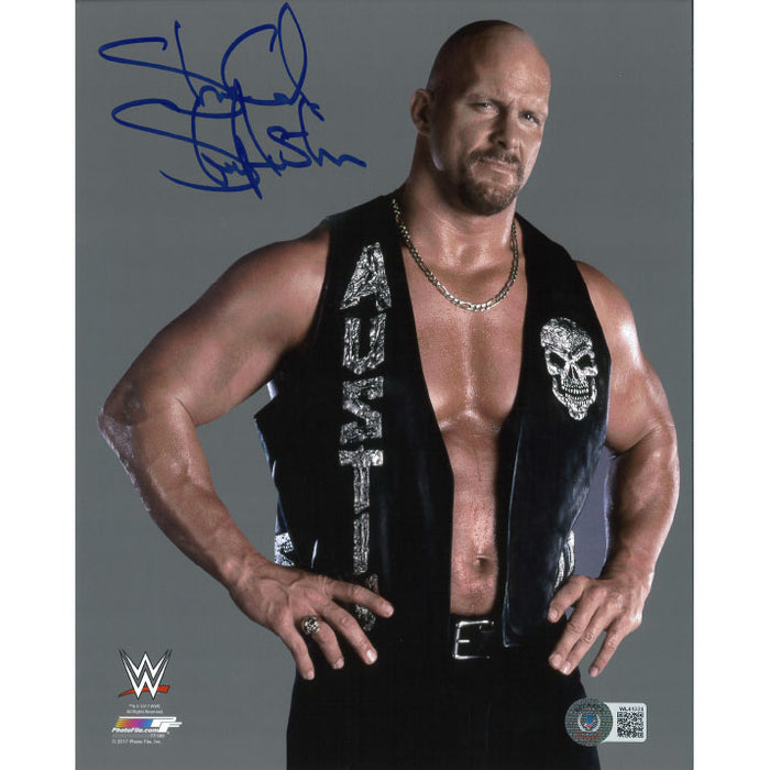 Stone Cold Steve Austin Hands On Hips PF 8 x 10 Promo - BECKETT AUTOGRAPHED