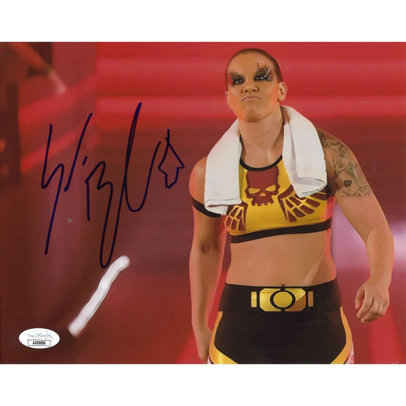 Shayna Baszler Red BG 8 x 10 Promo - JSA AUTOGRAPHED