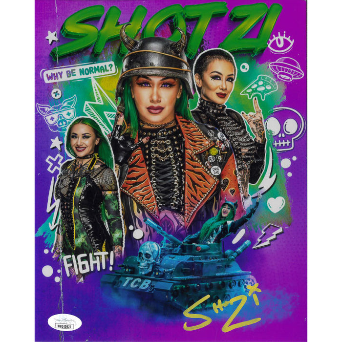 Shotzi Blackheart Collage METALLIC 8 x 10 Promo - JSA AUTOGRAPHED