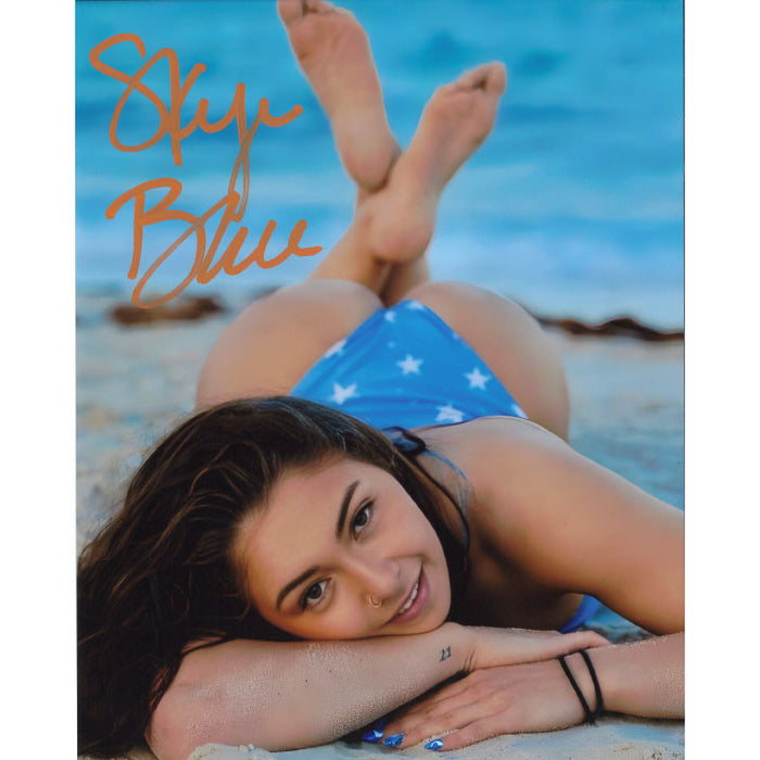Skye Blue Star Bikini 8 x 10 Promo - AUTOGRAPHED