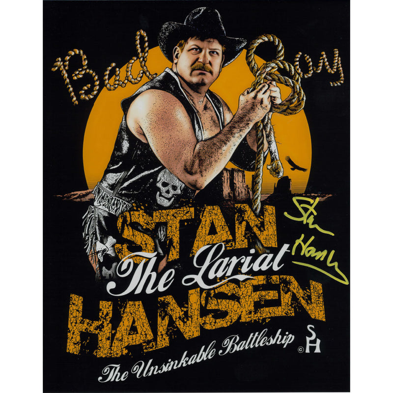 Stan Hansen Battleship METALLIC 11 x 14 Poster - AUTOGRAPHED