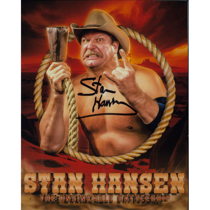 Stan Hansen AsylumGFX METALLIC 8 x 10 Promo - AUTOGRAPHED