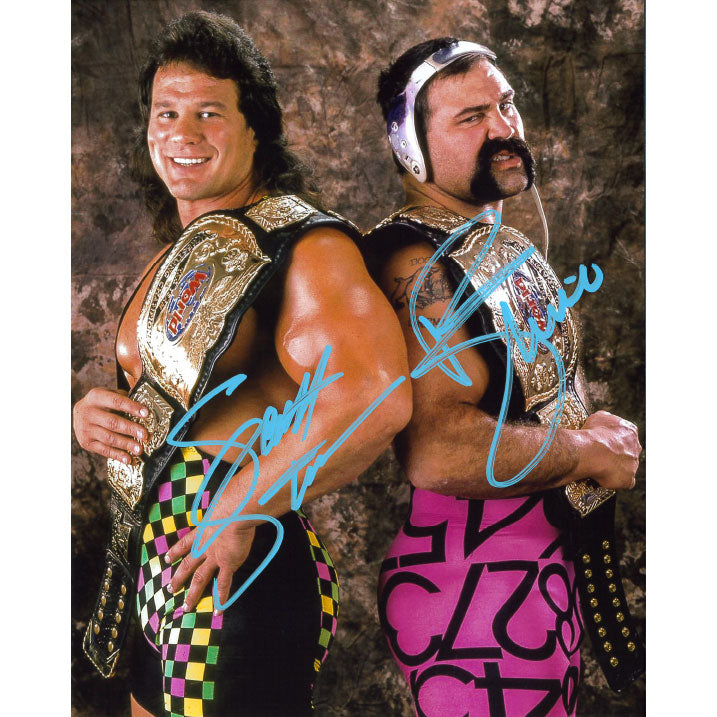 Steiner Brothers Belts Shoulder Pose 8 x 10 Promo - DUAL AUTOGRAPHED