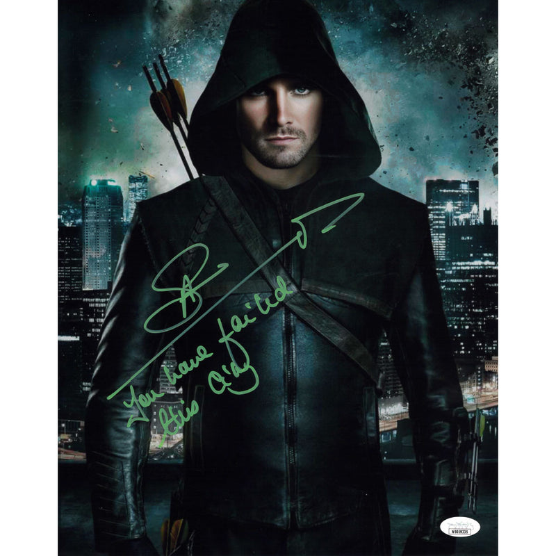 Stephen Amell Arrow City METALLIC 11 x 14 Poster - JSA AUTOGRAPHED