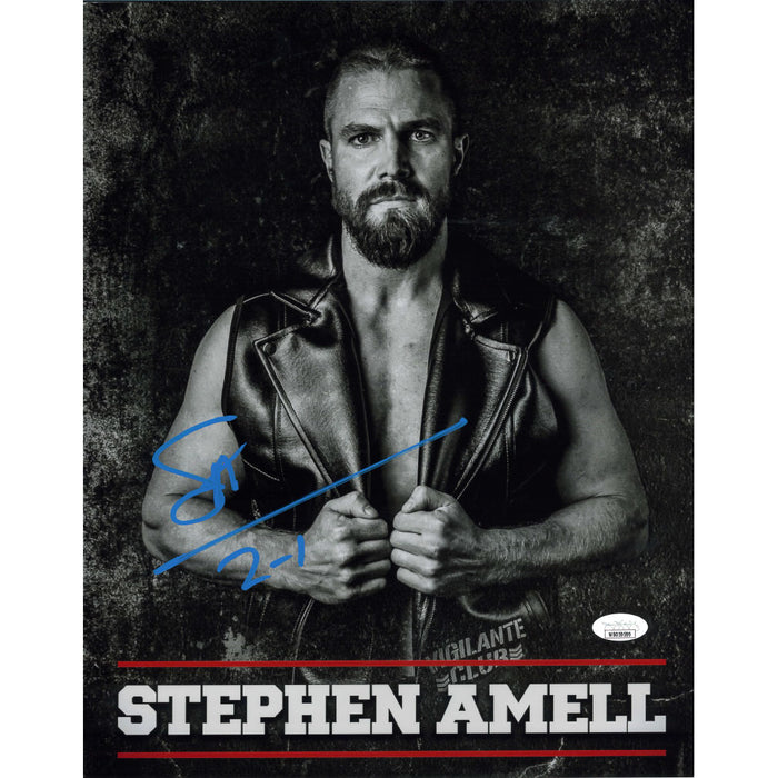 Stephen Amell AsylumGFX All In METALLIC 11 x 14 Poster - JSA AUTOGRAPHED