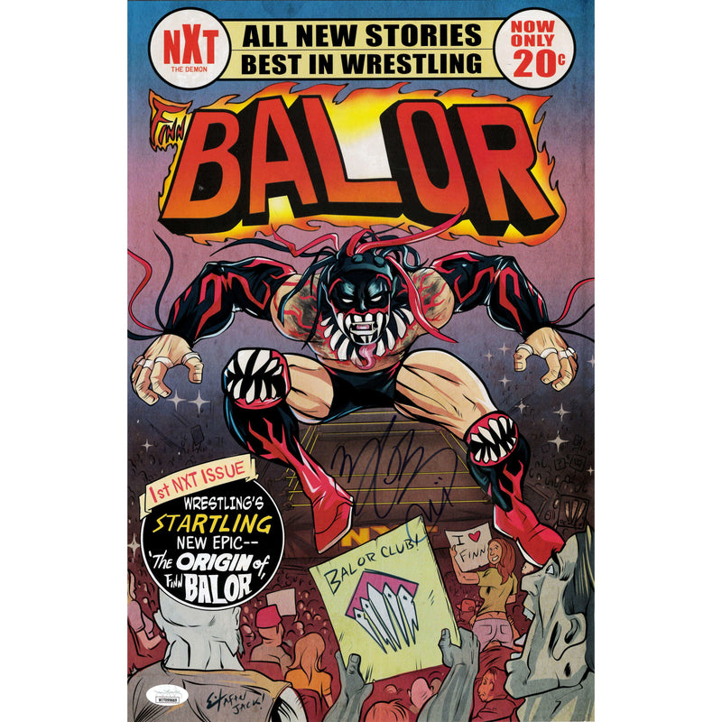 Finn Balor Hodson 11 x 17 Art - JSA AUTOGRAPHED