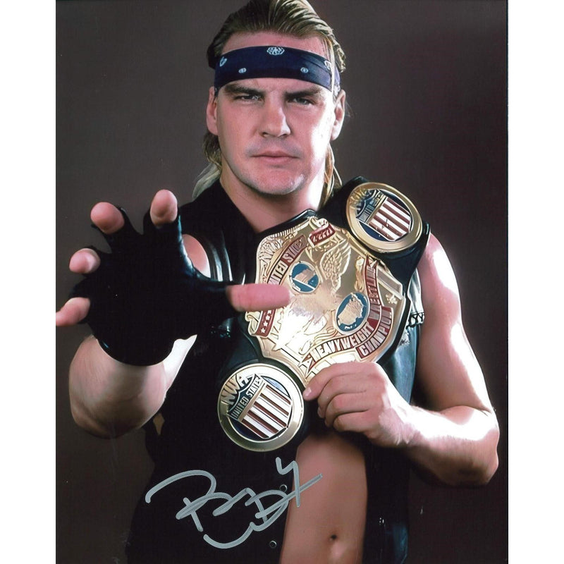Barry Windham Black Glove US Title 8 x 10 Promo - AUTOGRAPHED